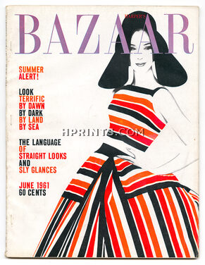 Harper's Bazaar June 1961 Cover David Hart, Photo Bassman