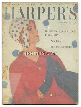 Harper's Bazaar UK February 1961 Cover Richard Dormer