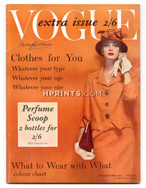 Vogue UK 1958 Mid-September, Extra issue, What to Wear with What, Mrs Exeter by Stemp