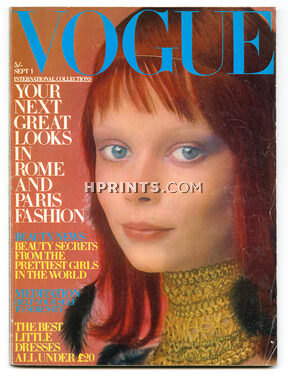 UK Vogue British Magazine 1970 September 1st, David Bailey, Norman Parkinson, Clive Arrowsmith