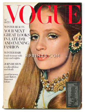 UK Vogue British Magazine 1968 October 1, Cover by David Bailey, Irving Penn, David Montgomery