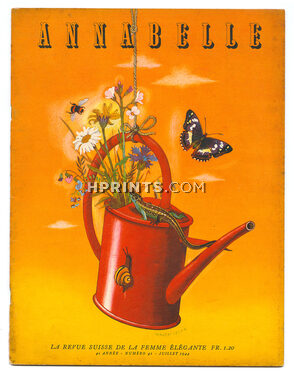 Annabelle 1944 (Edition Française) Juillet, N°41, Herbert Leupin, La Dame de la Vigne