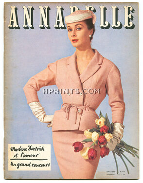 Annabelle 1954 (Edition Française) Avril, N° 158 Pierre Balmain, Marlène Diétrich
