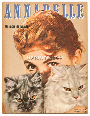 Annabelle 1955 Février, N°168, Cats Photo Tenca, Hamol