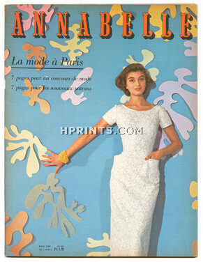 Annabelle 1956 Mars, N°181 La Mode à Paris, Photos Maywald, Cover Tenca
