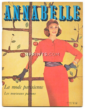 Annabelle 1956 Septembre, N°187 La Mode Parisienne, Cover Tenca, Christian Dior, Photos Maywald