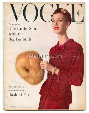 Vogue US October 1, 1955 Verdura, Cover Penn, Horst, Henry Clarke, Rutledge, Bouché, Coffin...