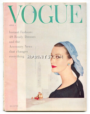 Vogue US April 1, 1955 Photo Horst, David Webb Jewels, Rutledge, Grigsby, Chagall by Alexander Liberman...