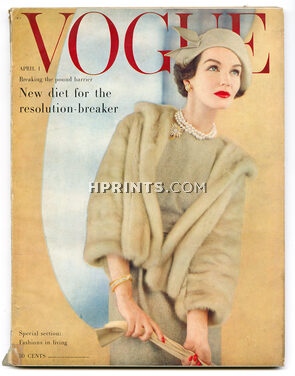 Vogue US April 1, 1957 Van Cleef & Arpels, Photo Radkai, Henry Clarke, William Klein, Irving Penn, Prigent...