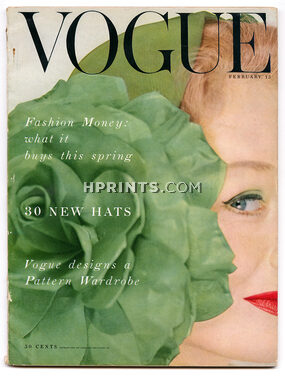 US Vogue February 15, 1953 Blumenfeld (2), Karen Radkai, Greene, Herbert Matter, Cecil Beaton, Horst...