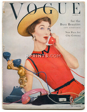US Vogue April 1 1953 Cover Blumenfeld, Irving Penn, McLaughlin, Greene, Robert Doisneau, Karen Radkai, Eric...