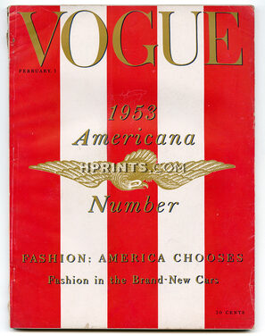 US Vogue February 1, 1953 Americana Number, John Rawlings, Irving Penn, Diane Arbus... Blumenfeld Dayton