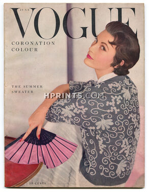 US Vogue June 1953 Queen Elizabeth II Coronation, Cecil Beaton, Richard W. Rutledge, Cover Horst