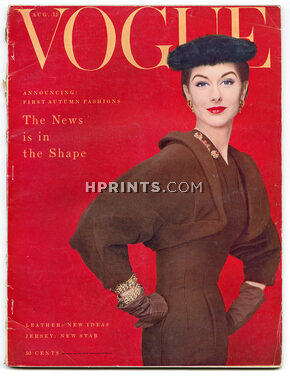 US Vogue August 15, 1953 Photo Blumenfeld (2), Herbert Matter Jewels, Penn, Horst, Rutledge, Diane Arbus...