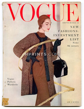 US Vogue September 15, 1953 Horst, Rutledge, Blumenfeld, Herbert Matter, Diane Arbus... Jacqueline Kennedy