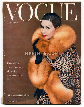 US Vogue October 15, 1954 Photo Blumenfeld, Rutledge, Dagmar, René Bouché, Karen Radkai...