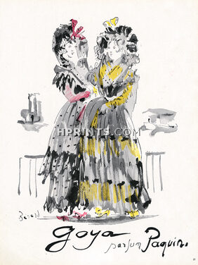 Paquin (Perfumes) 1945 "Goya" Christian Bérard