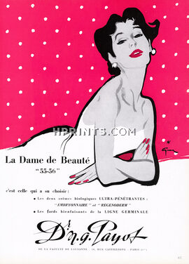 Payot 1955 René Gruau, La Dame de Beauté