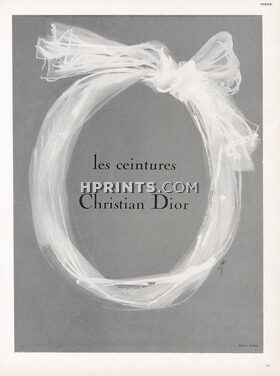 Christian Dior 1961 Les Ceintures, René Gruau