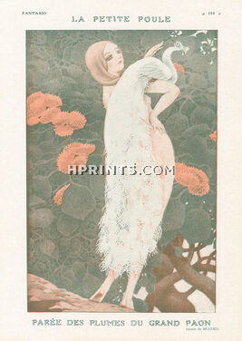 Miarko 1921 Nude Dressed in Feathers of the Great Peacock