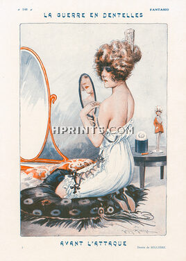 La Guerre en Dentelles, 1923 - Maurice Millière Sexy Looking Girl, Babydoll Nightie, Doll