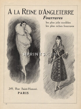 A La Reine d'Angleterre (Furs) 1925