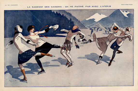 Préjelan 1919 ''La sagesse des saisons...'' ice skating