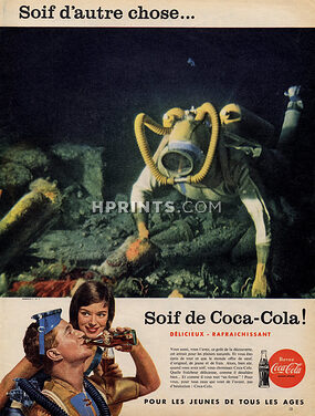 Coca-Cola 1958 scuba diving