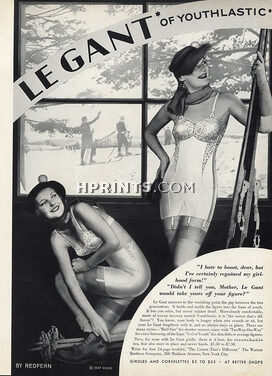Le Gant Youthlastic 1937 Redfern Girdle Corselette Ski