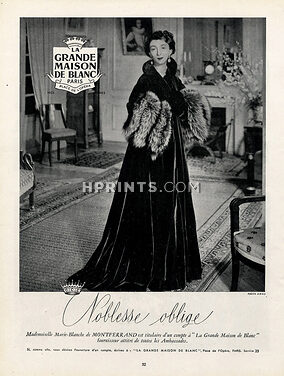 La Grande Maison de Blanc 1952 Mlle Marie Blanche de Montferrand