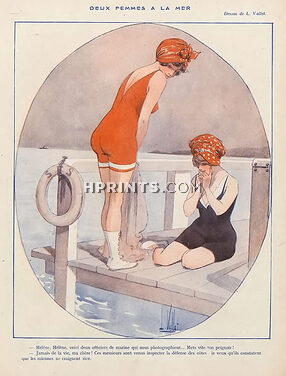 Louis Vallet 1916 Bathing Beauty