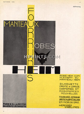 Jacques Heim 1930 Ch.Delaunay Art Deco Style
