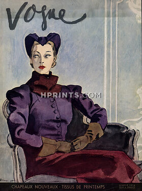 Maggy Rouff 1936 Vogue Cover, Pierre Mourgue