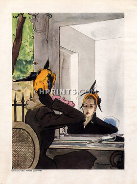Janette Colombier (Millinery) 1947 Store Shop, Fitting
