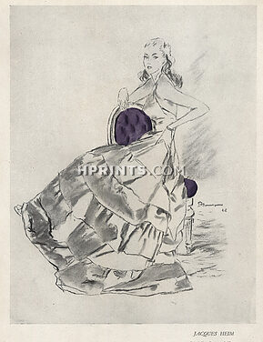 Jacques Heim 1946 Evening Dress