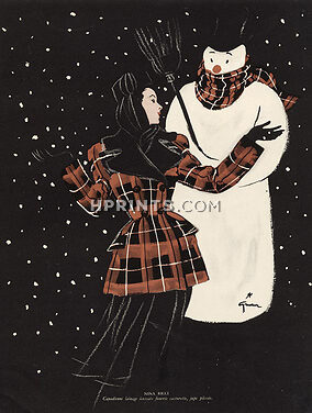 Nina Ricci 1947 René Gruau, Snowman