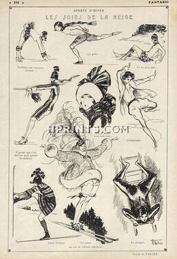 Armand Vallee 1925 Winter Sports, Ice Skating, Skiing
