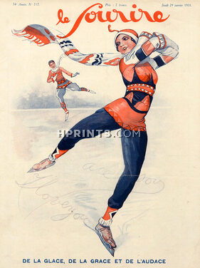 Vald'Es 1931 Ice-skaters