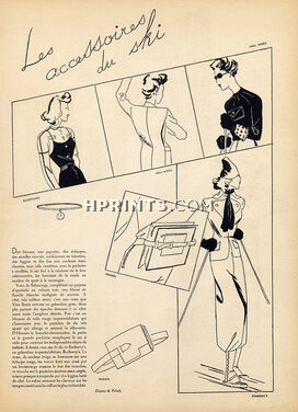 Fashion Goods 1938 Hermès, Véra Boréa, Fashion Illustration, Skiing
