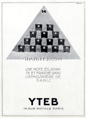 Yteb (Perfumes) 1929 Numéro 14, Art Deco Style