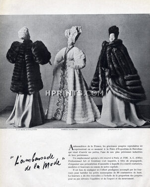 L'Ambassade de la Mode (Dolls) 1945 A la Reine d Angleterre, Marron Fourrure, Jungmann, Fur Coat