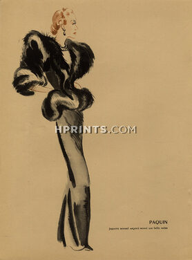 Paquin (Fur) 1937 Jaquette Renard Argenté