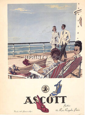 Ascott (Shoes) 1945 Pierre Louchel, Transatlantic Liner
