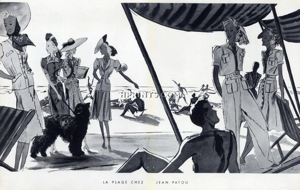 Jean Patou 1940 La Plage chez Jean Patou... Léon Bénigni