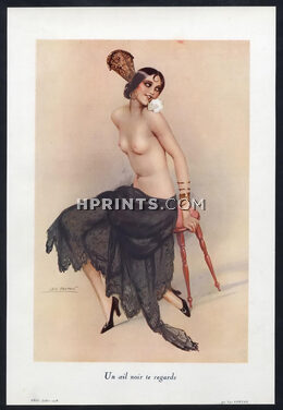 Léo Fontan 1928 Un œil noir te regarde, Topless Black Eye, Comb