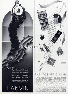 Lanvin (Perfumes) 1936 Arpege, Rumeur, Scandal, My Sin