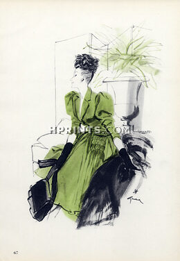 Maggy Rouff 1945 René Gruau