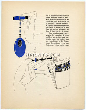 Les Jolis Nécessaires, 1922 - Georges Lepape Powder Box, La Gazette du Bon Ton, Texte par Robert Linzeler, 4 pages