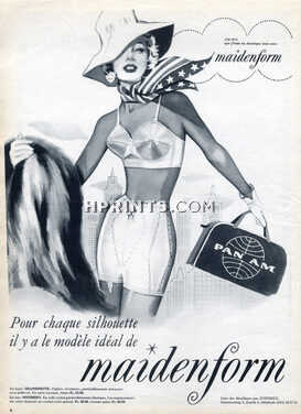 Maidenform (Girdle, Bra) 1951 Pan American
