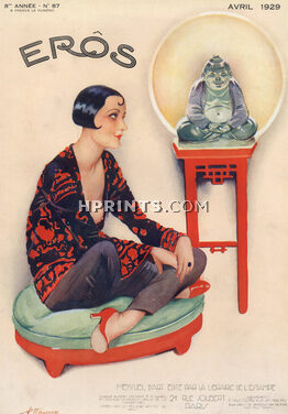 Suzanne Meunier 1929 Avril, Eros cover, Meditation Bouddha